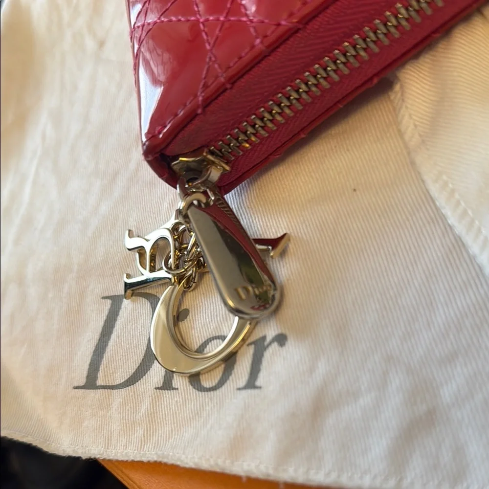 Dior Red Patent Leather Wallet